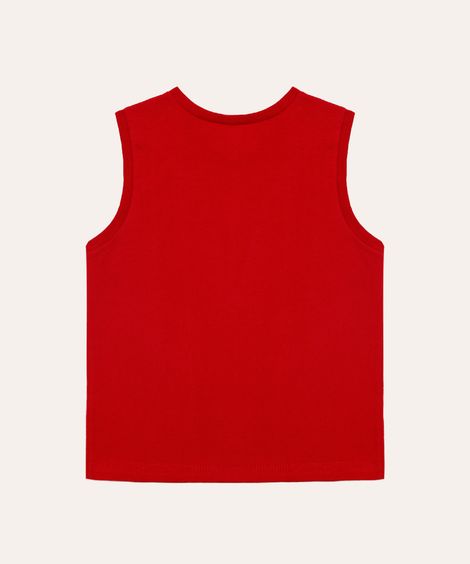 regata infantil de algodão vermelha
