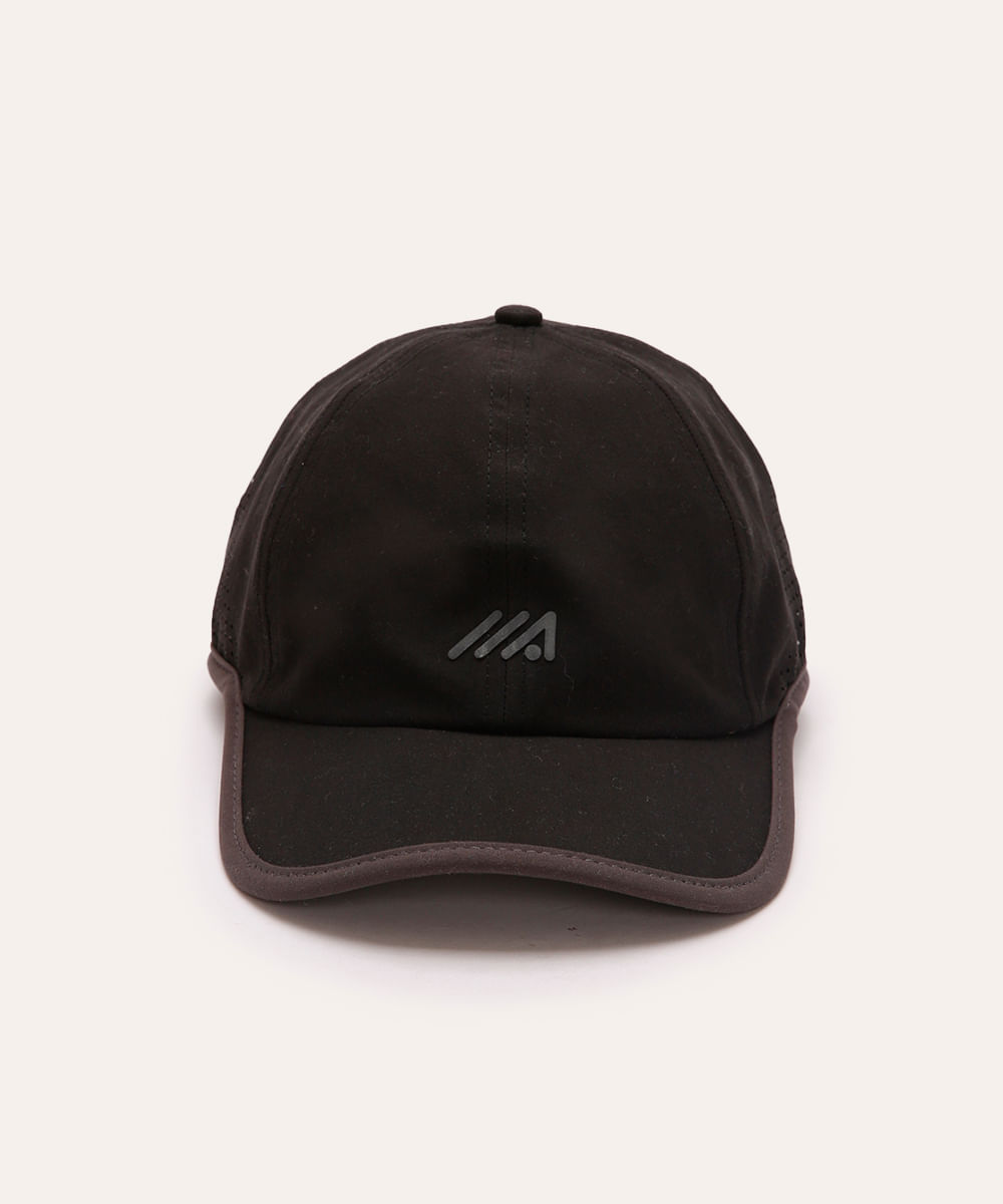 boné aba curva com micro furos esportiva preto