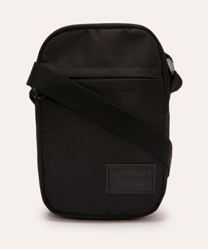 bolsa shoulder com zíper preta