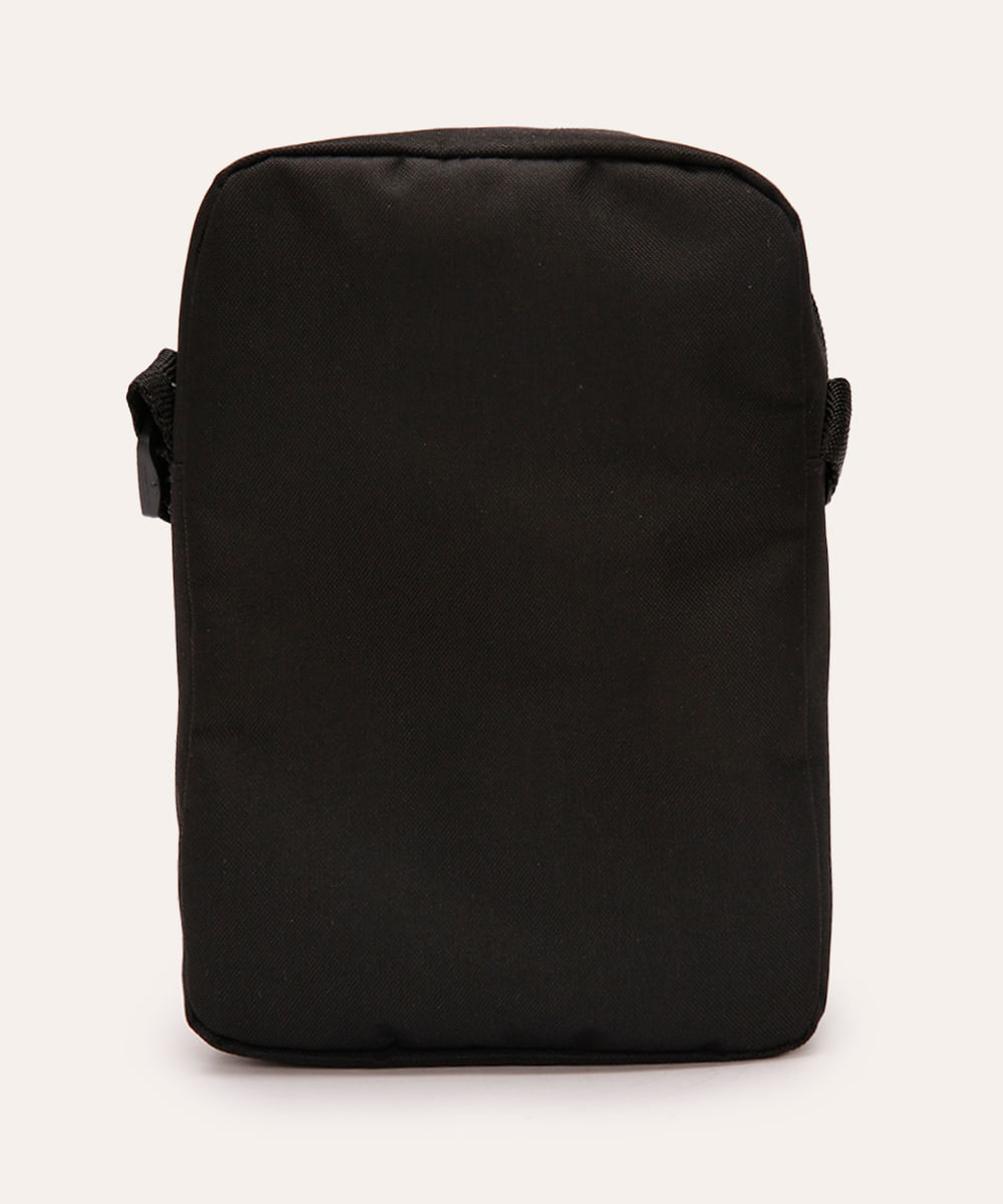 bolsa shoulder com zíper preta