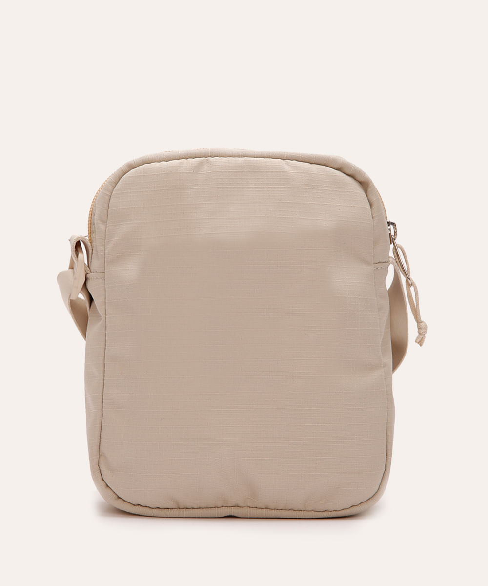 bolsa shoulder com alça regulável bege