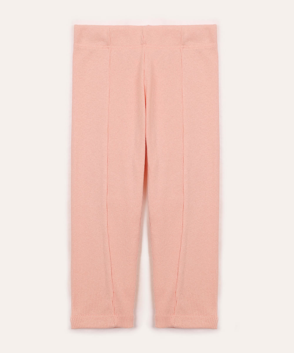 calça de algodão infantil montaria rosa