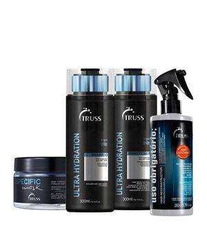 Truss Ultra Hydration Shampoo Condicionador Máscara Specific e Uso Obrigatório (4 Produtos)