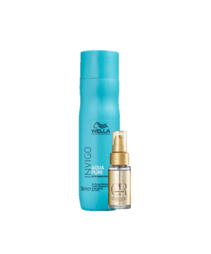 Wella Professionals Invigo Balance Aqua Pure Shampoo Antirresiduos 250ml e Oil Reflections 30ml