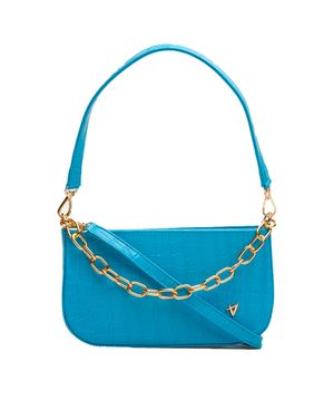 Bolsa Baguete Ombro Azul