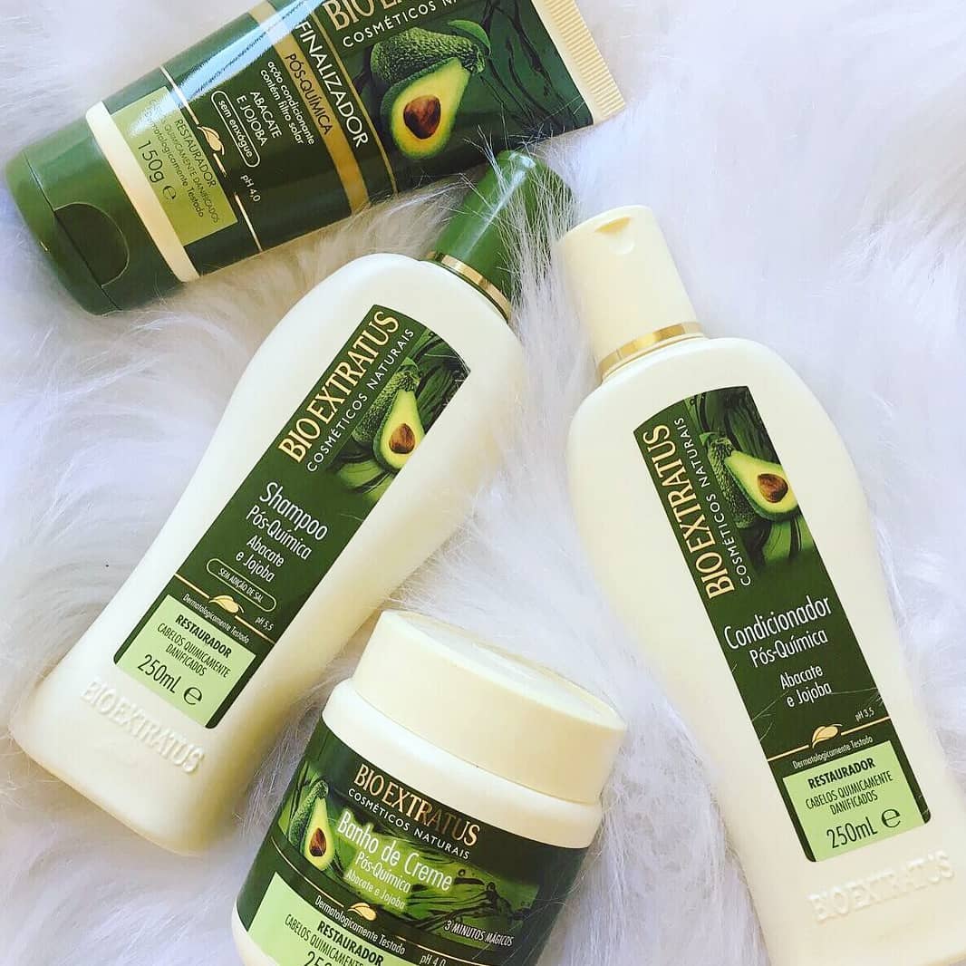Kit Bio Extratus Pós-Química Shampoo Banho de Creme M e Finalizador (3 produtos)