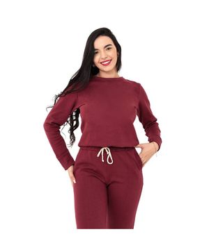 Conjunto Feminino Longo Moletom Flanelado Homewear Luna Cuore