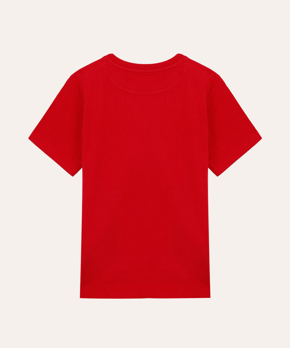 camiseta de algodão infantil athos vermelha