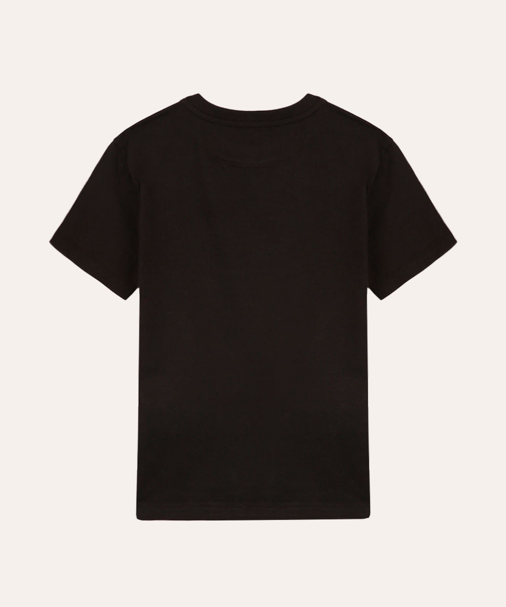 camiseta de algodão infantil natan por ai preta