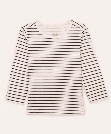blusa de algodão infantil listrada