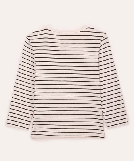 blusa de algodão infantil listrada