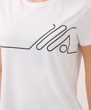 camiseta manga curta esportiva ace branca