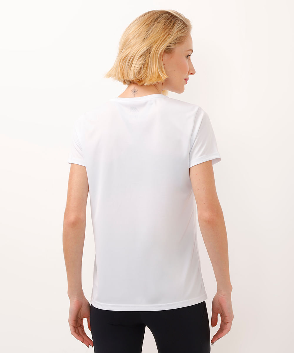 camiseta manga curta esportiva ace branca