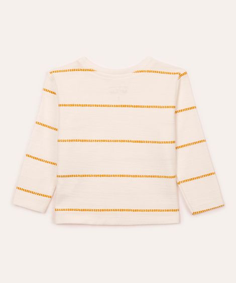 camiseta de algodão infantil com bolsos marrom