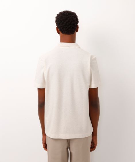 polo comfort com linho bege