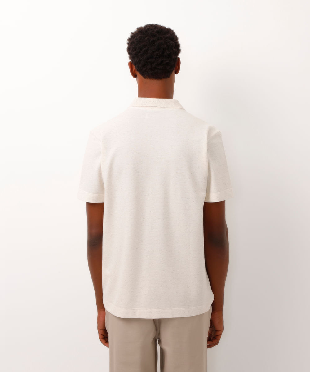 polo comfort com linho bege