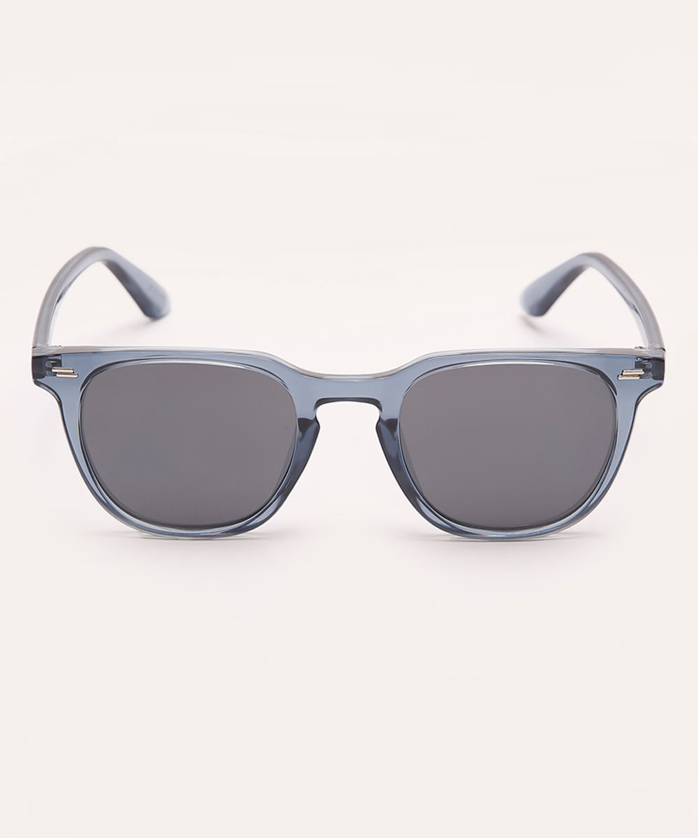 óculos de sol oval clear azul