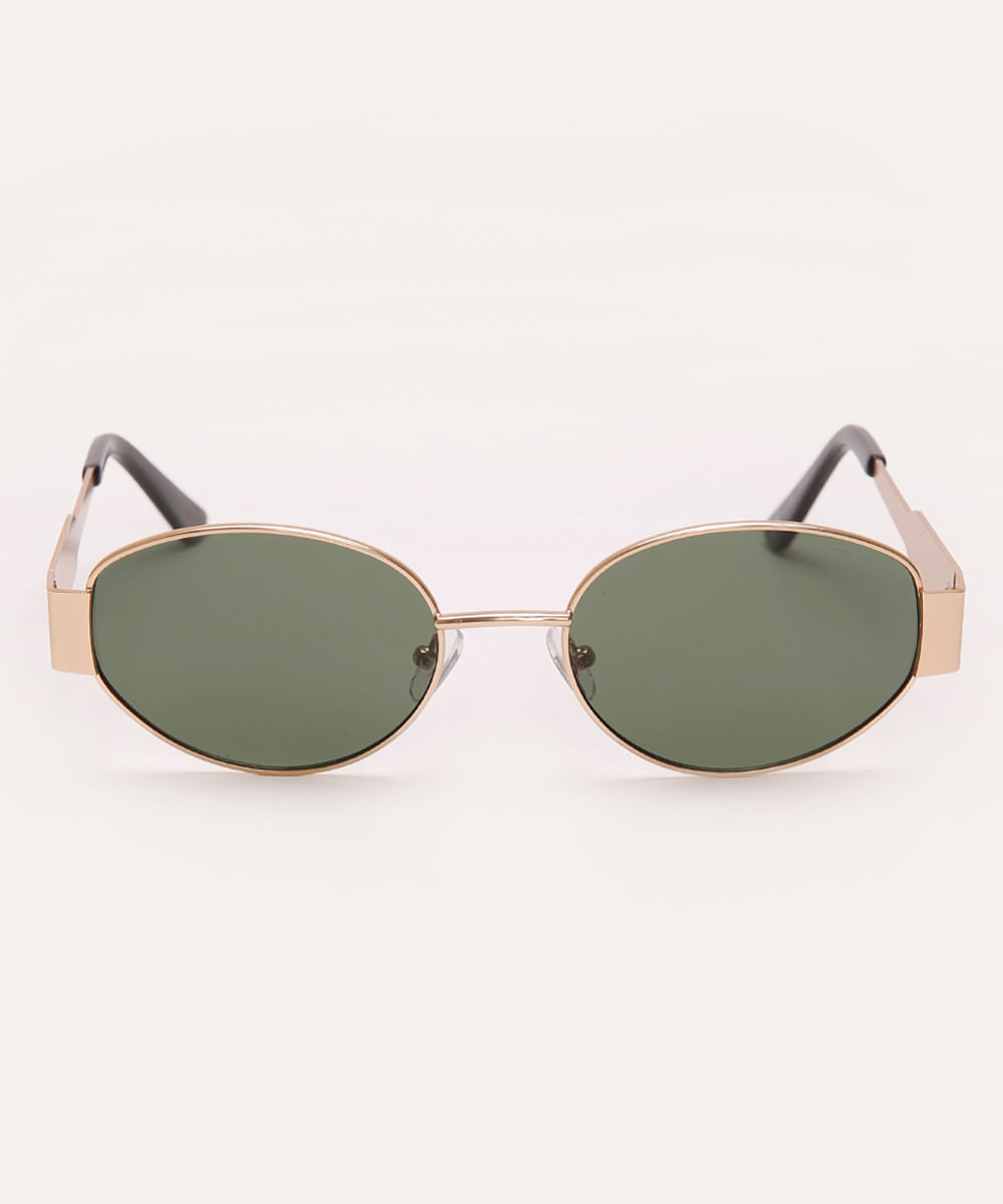 óculos de sol oval triton dourado