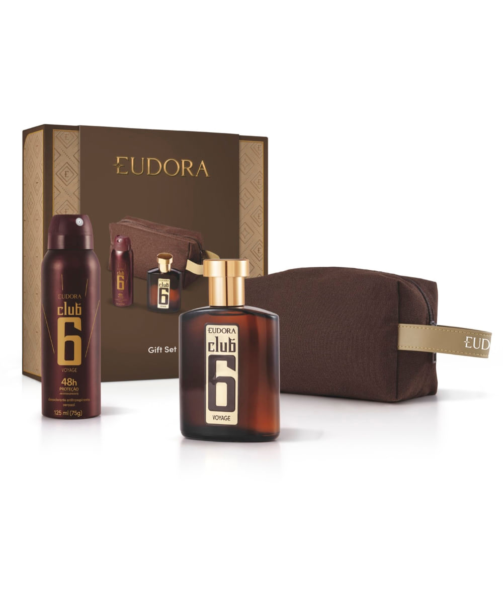 kit eudora club 6 voyage perfume 95ml desodorante 125ml