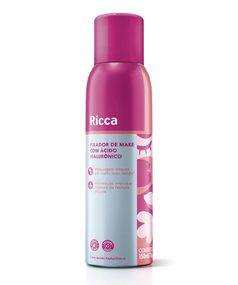 fixador de make ricca com ácido hialurônico 150ml