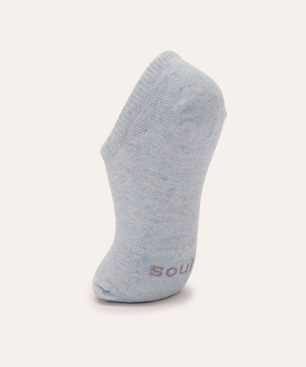 meia soquete de algodão azul