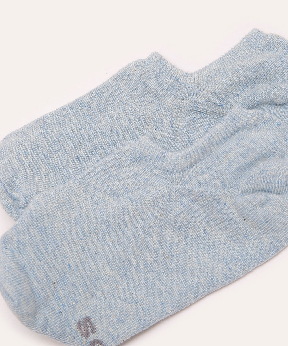 meia soquete de algodão azul