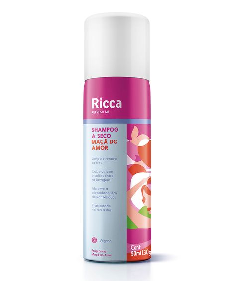 shampoo a seco maça do amor ricca 50ml
