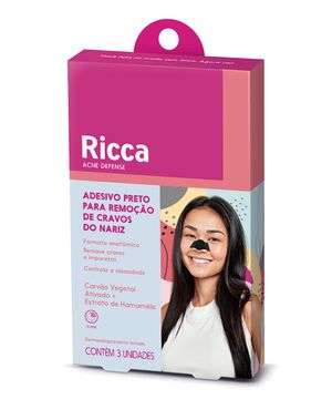 adesivo preto para remoção de cravos do nariz ricca