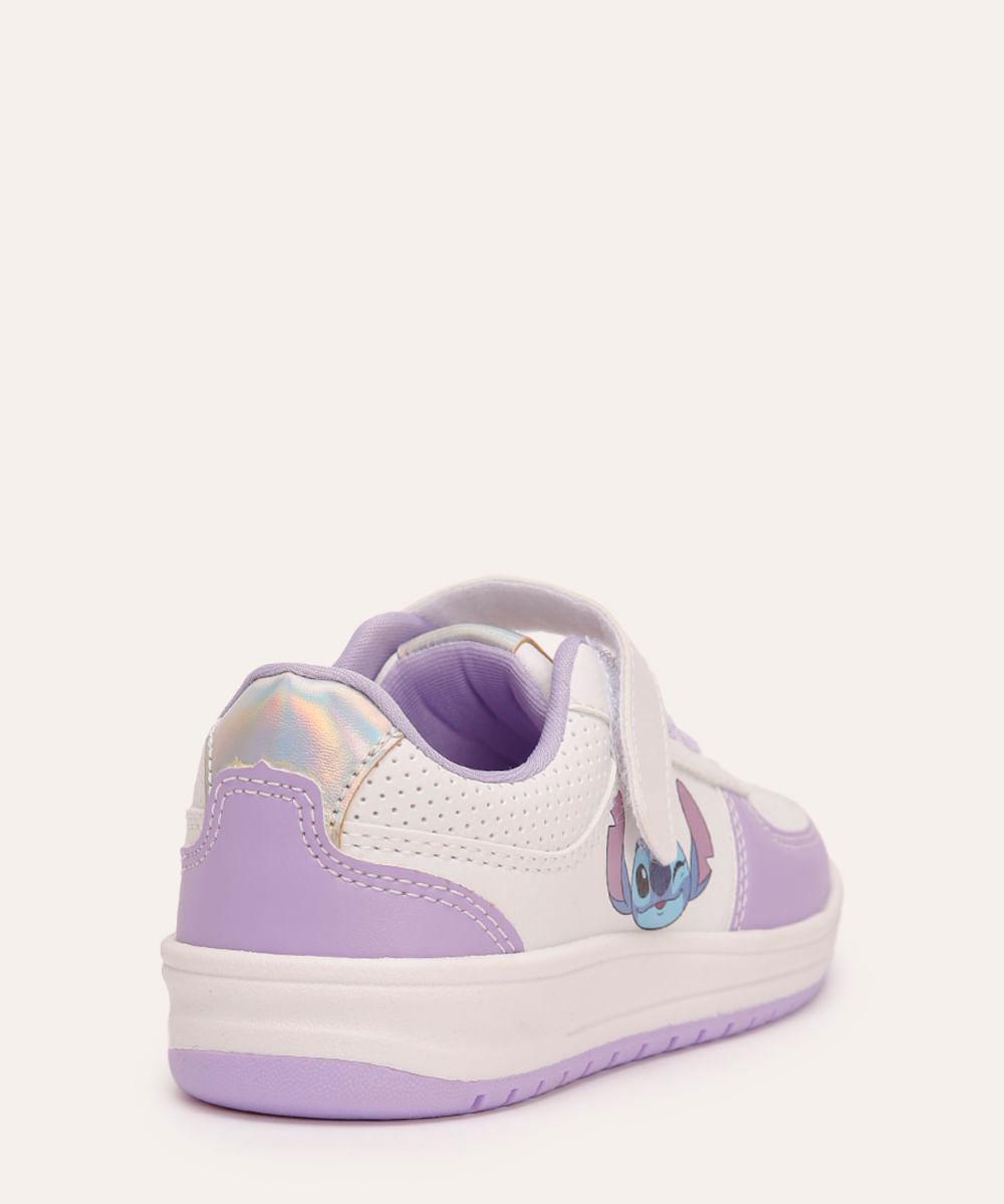 tênis infantil stitch com velcro lilás