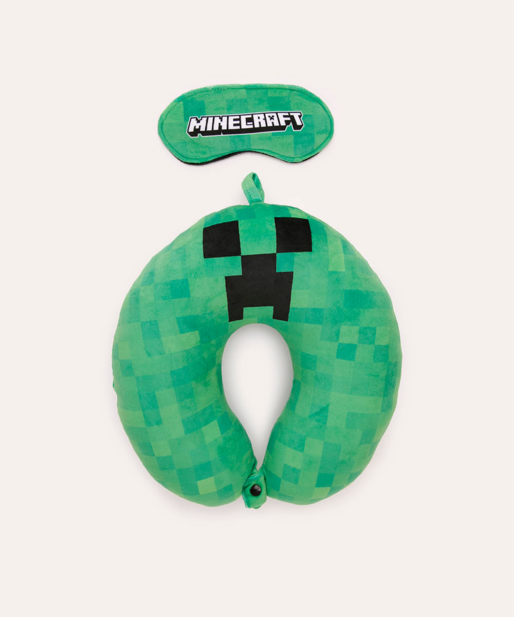 apoio de pescoço minecraft com máscara verde