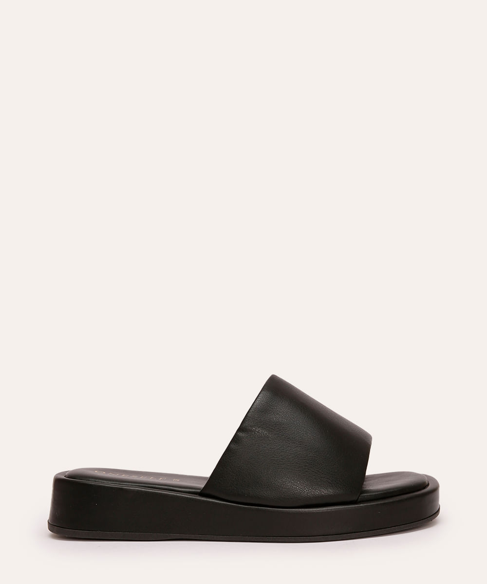 tamanco flatform puff preto