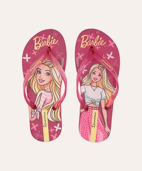 chinelo infantil barbie ipanema rosa