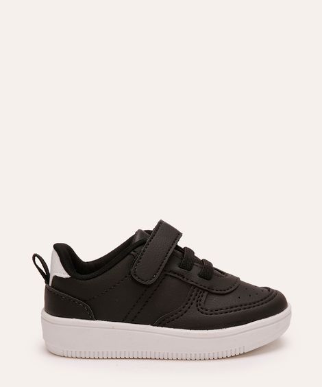 tênis infantil com velcro preto