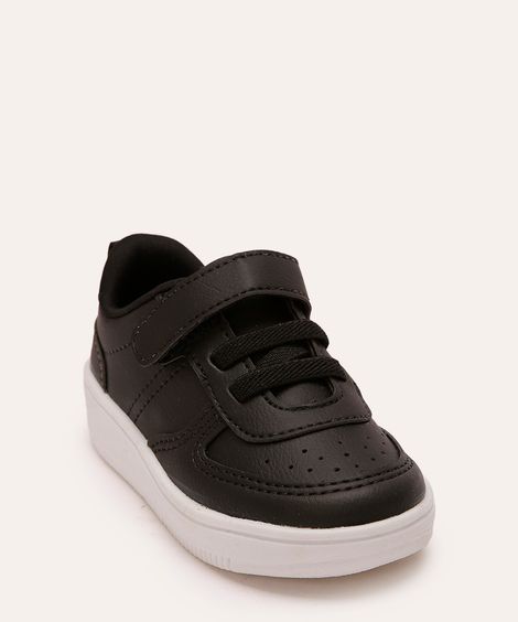 tênis infantil com velcro preto