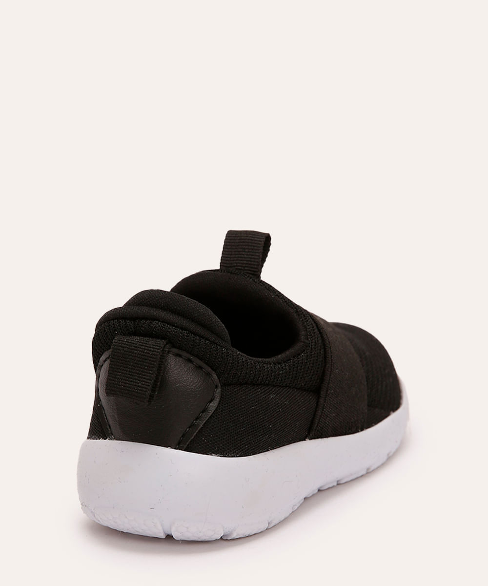 tênis infantil com elástico preto