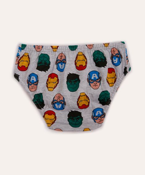 kit de 5 cuecas infantil avengers colorido