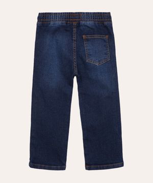 calça jeans reta infantil azul