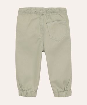 calça jogger de sarja infantil verde