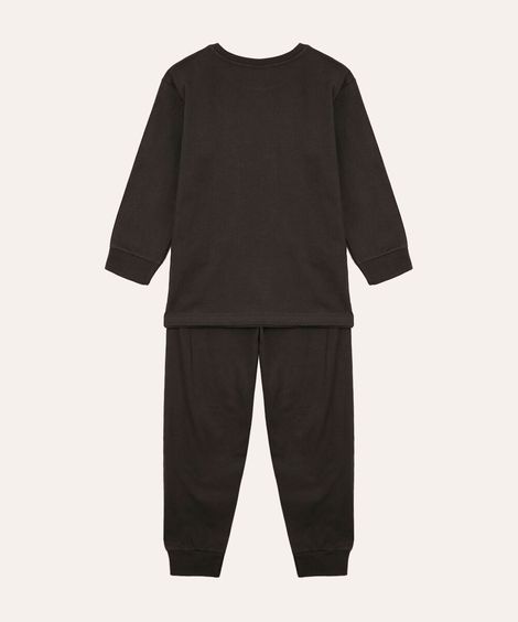 pijama de algodão infantil among us brilha no escuro cinza