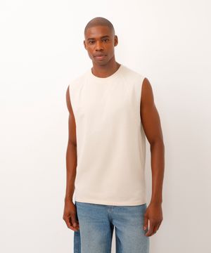 regata machão de moletinho raglan off white