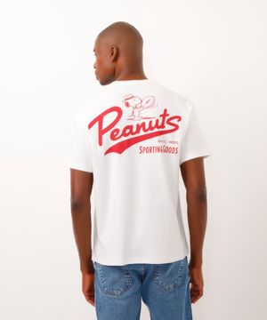 camiseta de moletinho relaxed snoopy off white