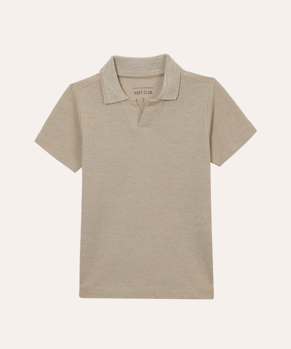 polo de algodão infantil piquet verde