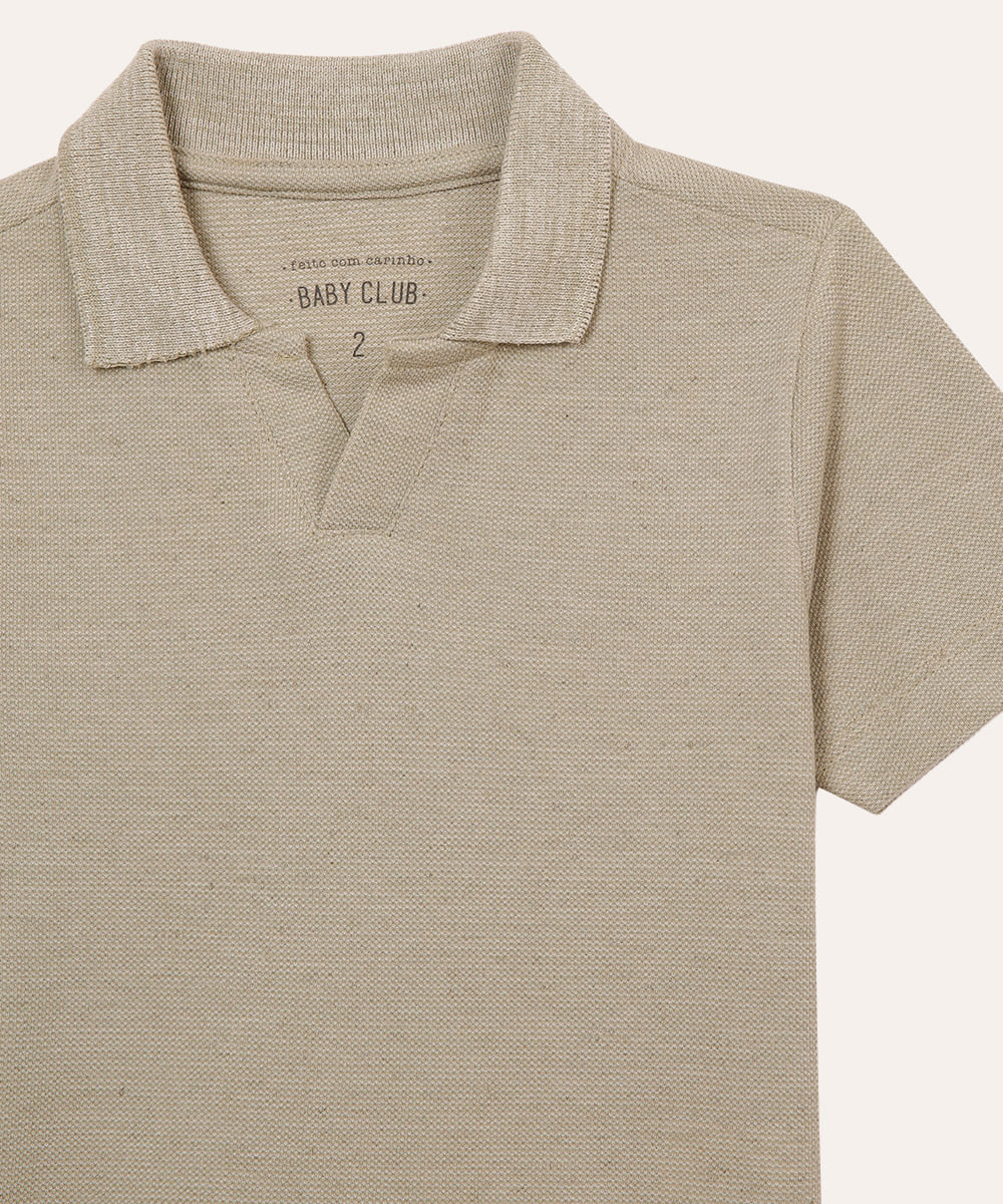 polo de algodão infantil piquet verde
