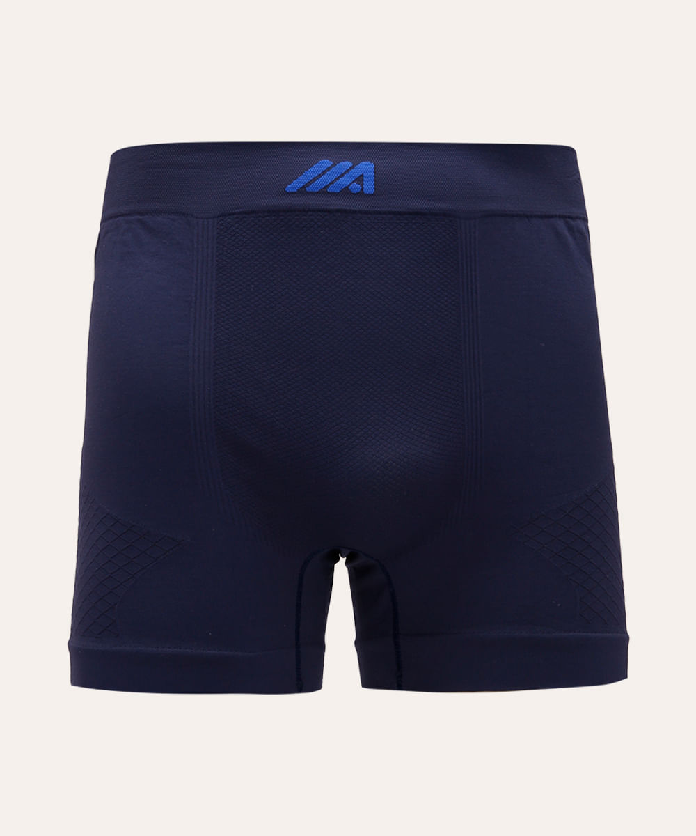 cueca boxer esportiva sem costura azul marinho