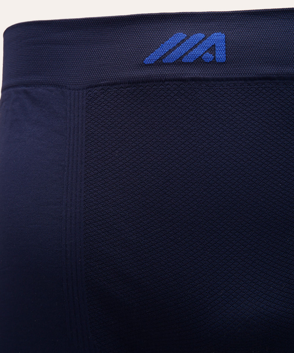 cueca boxer esportiva sem costura azul marinho