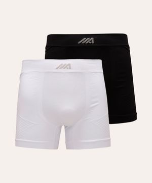 kit de 2 cuecas boxer esportivo ace colorido