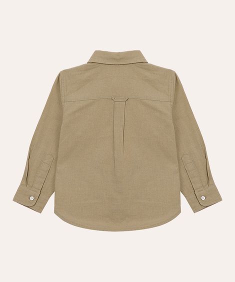 camisa com linho infantil verde