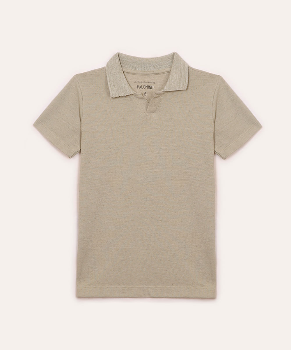polo de algodão infantil piquet verde