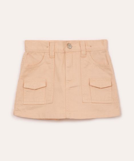 short saia cargo infantil bege