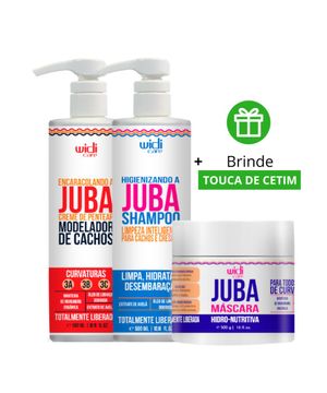 Kit Widi Care Juba Encaracolando a Juba Trio Tratamento + Brinde Touca de Cetim